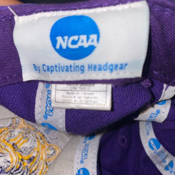 LSU Tigers NCAA Adjustable Dad Cap Light Academia Gorp Adjustable Strap Purple - Picture 6 of 8
